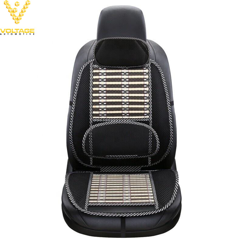 Bamboo Car Seat Cushion for Summer Cool Mesh Seat Cover Pad Mat Universal Fit