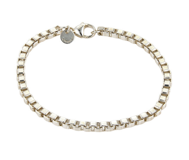Tiffany & Co. 7.5 in Round Chain Bracelet 925 Sterling Silver
