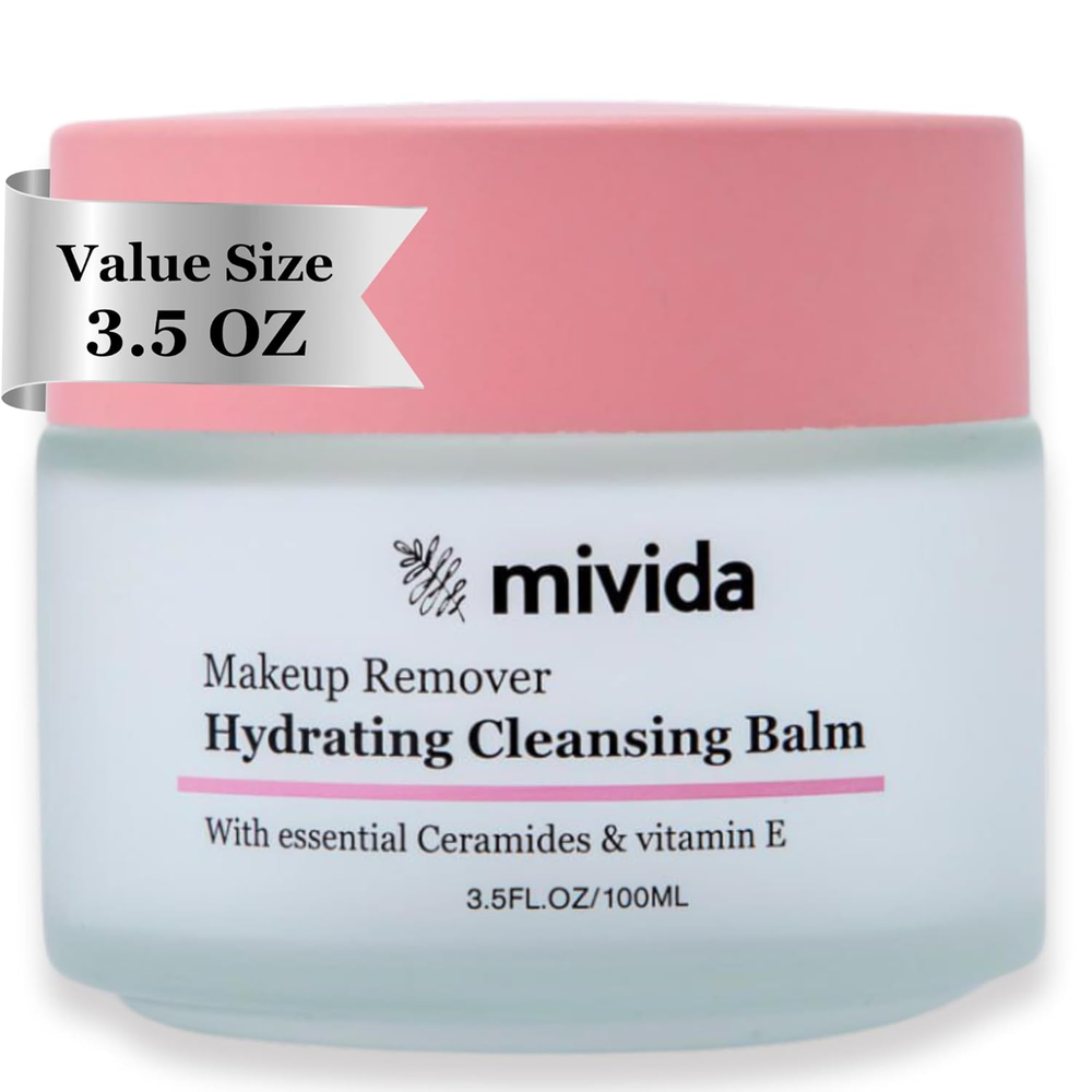 Mivida Makeup Melting Cleansing Balm | Hydrating Makeup Remover Balm with Essent