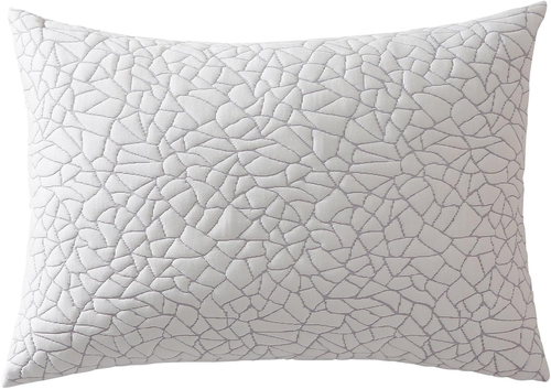 Cooling Shredded Memory Foam Queen Pillow in Marbling White