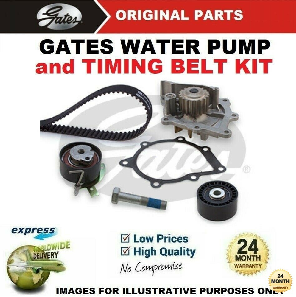 GATES WATER PUMP & TIMING BELT KIT for LANCIA PHEDRA 2.2 JTD 2006-2010