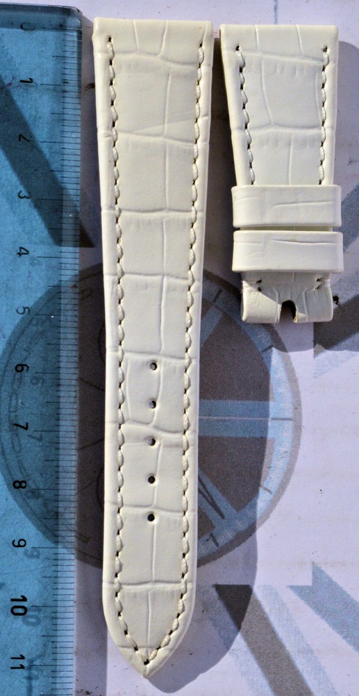 Tudor 21mm White Leather Strap Original New Unused