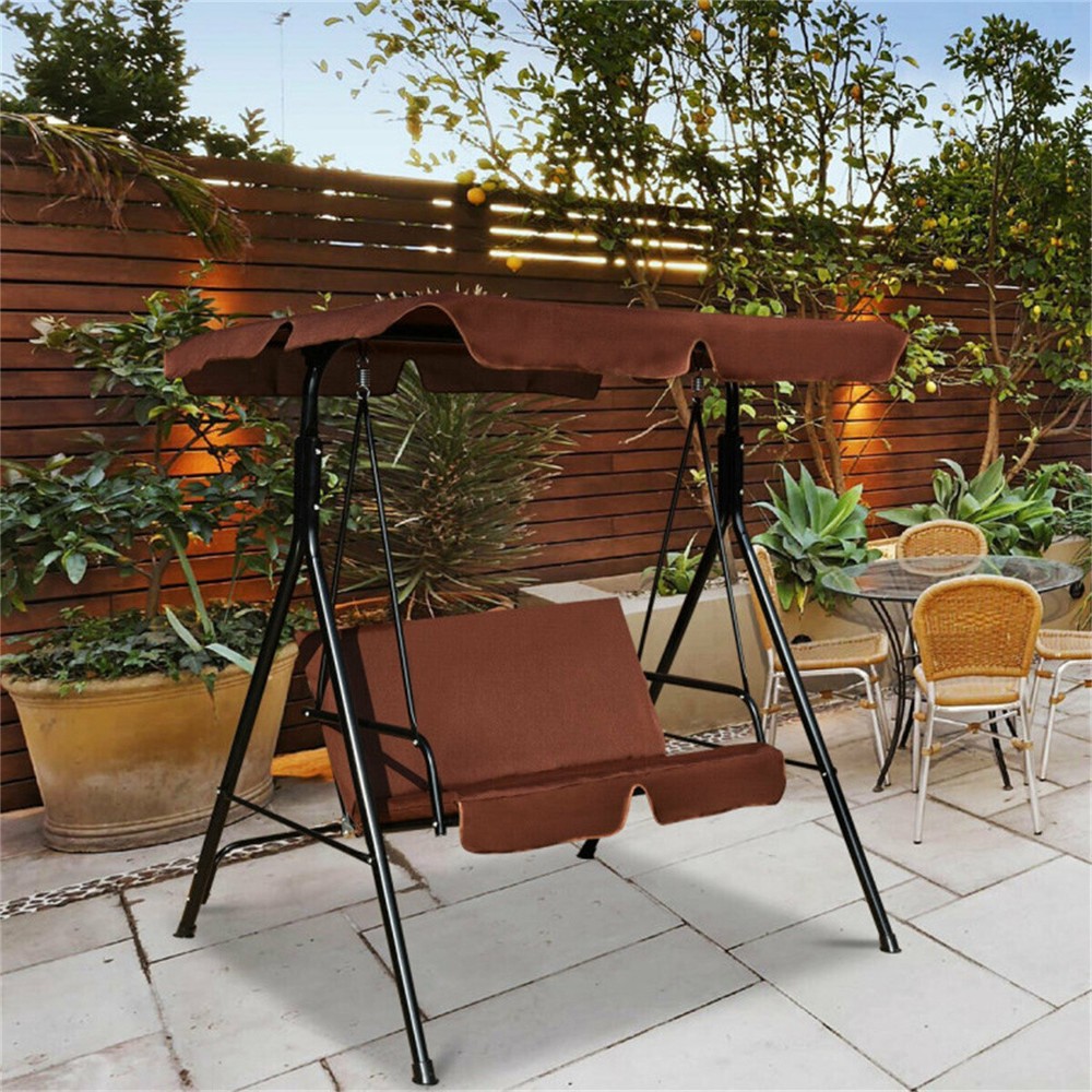 2-Seat Canopy Patio Swing Chair – Outdoor Garden Relaxation Seat