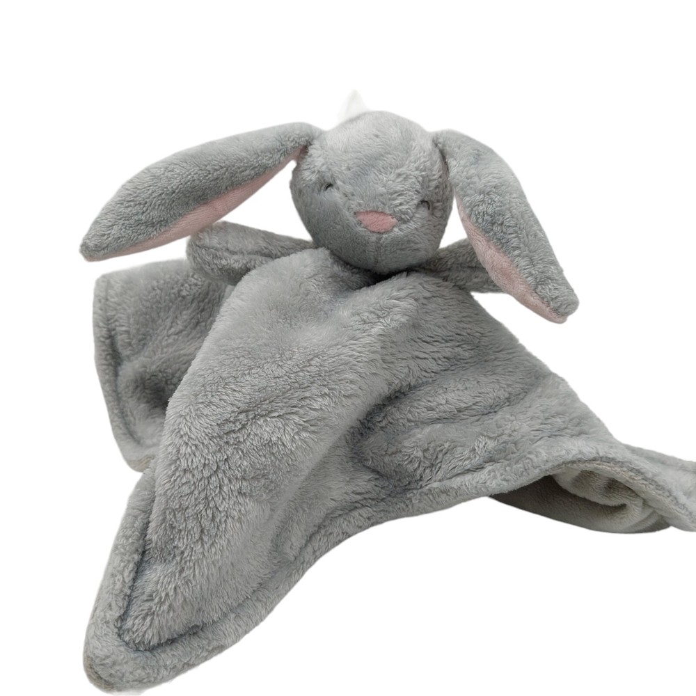 Carters Bunny Rabbit Baby Security Blanket Grey Lovey 12