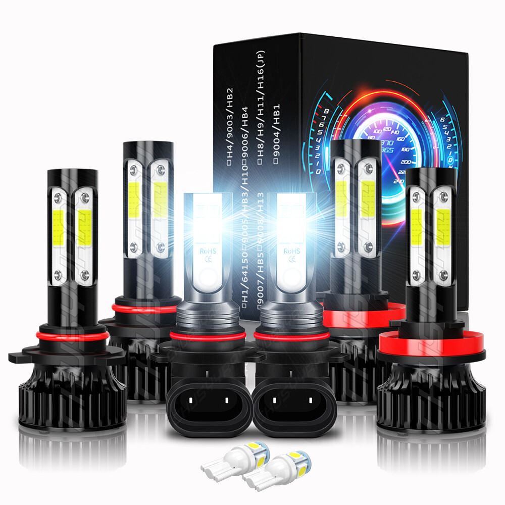 2007-2013 Toyota Tundra 6x LED Headlights + 6000K Fog Light Kit