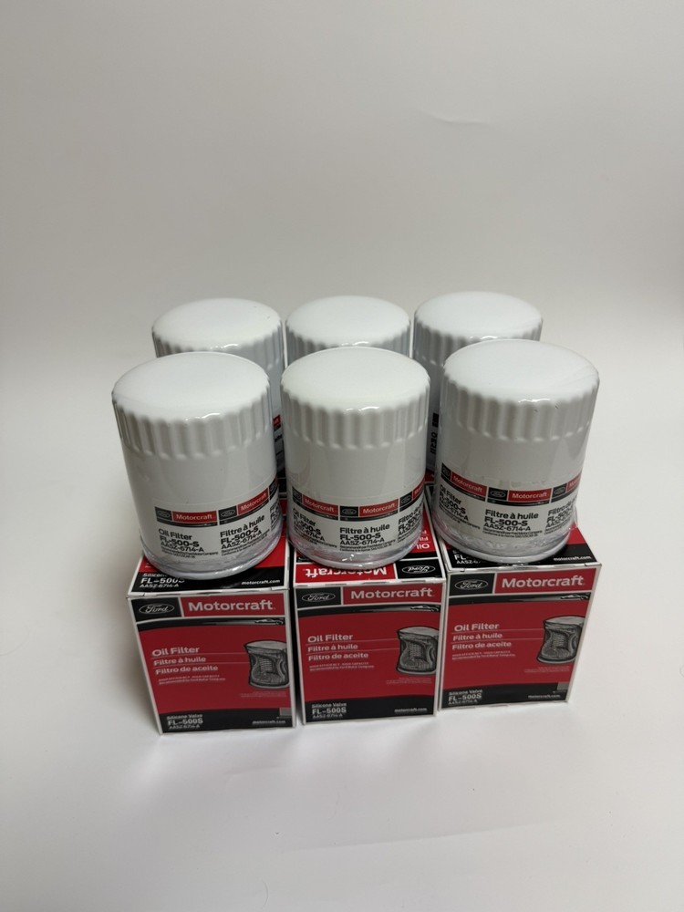 Set of 6 pcs. Genuine OEM Motorcraft FL500S Engine Oil Filter Ford AA5Z6714A