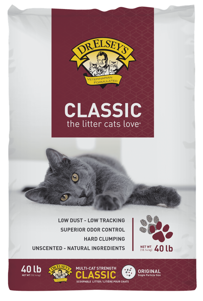 Low Dust Clumping Clay Cat Litter Unscented 40 Lb Bag