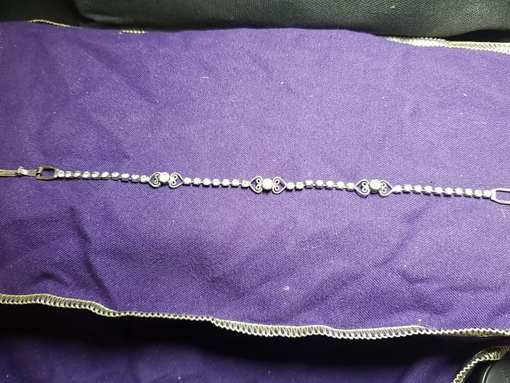 Sparkling 6.5 Inch Rhinestone Bracelet No Markings