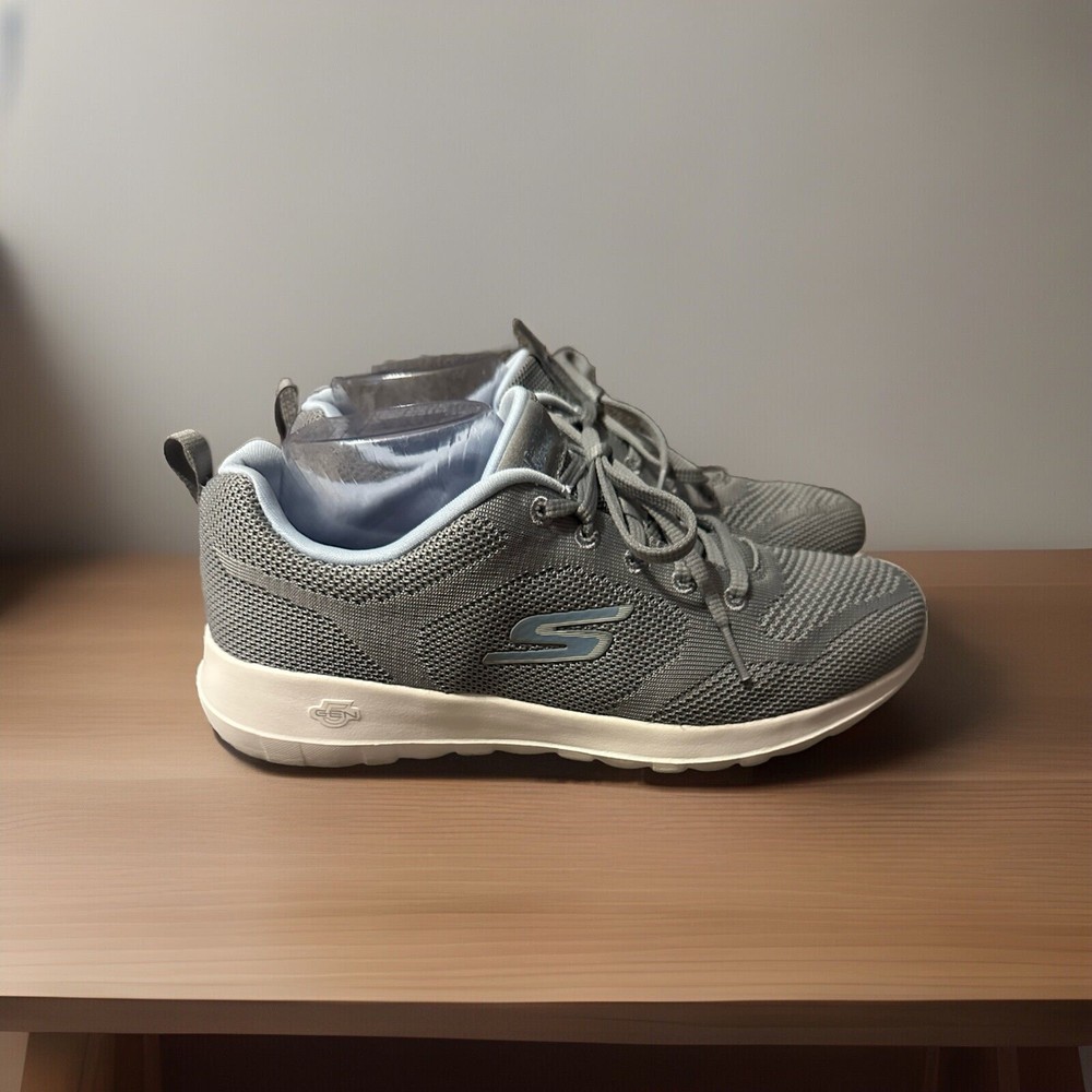 Skechers Women’s Go Walk Gray Lace Up Sneakers Size 10