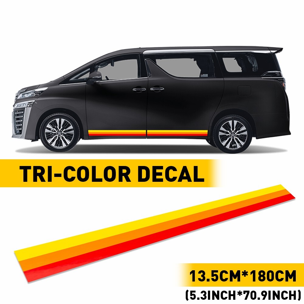 Side Door Skirt Fender Stripes Tri-Color Decal Sticker For Toyota Tacoma/Tundra