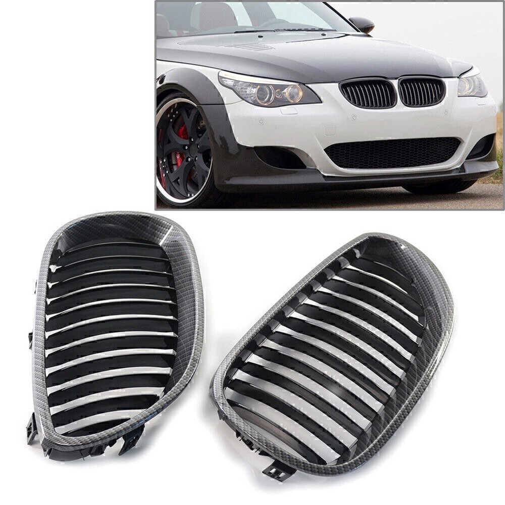 Front Kidney Grille Grill For BMW E60 E61 M5 5 Series 2004-2009 Car 2pcs