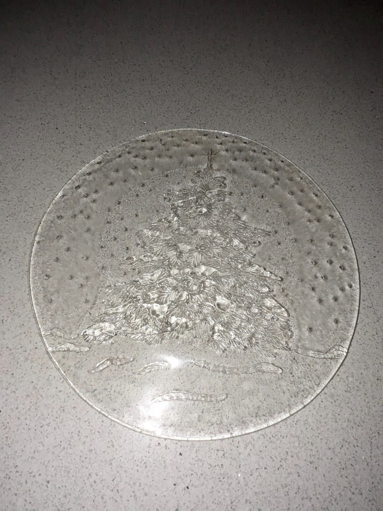 Vintage R.H. Macy Clear Glass 13” Round x 1/2