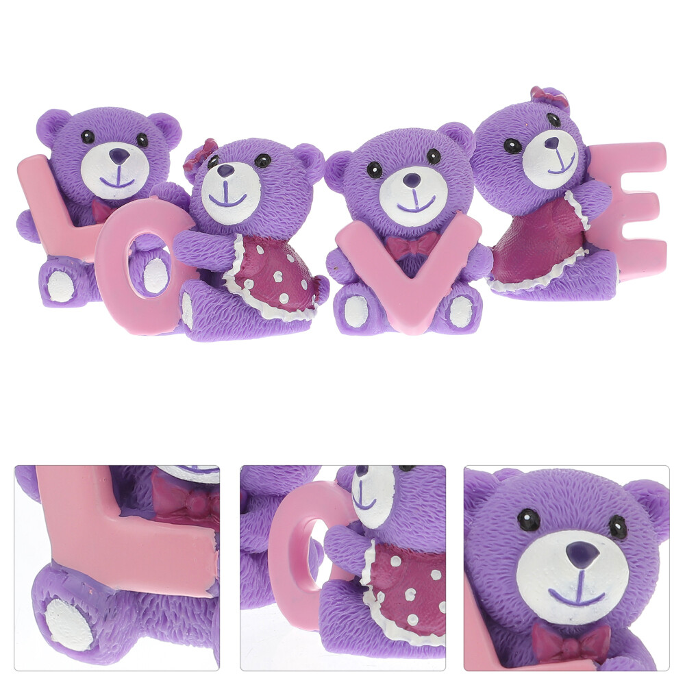 Surprise Golf Birthday Cake Decorations with Bear Figurines and Cartoon Ornaments
