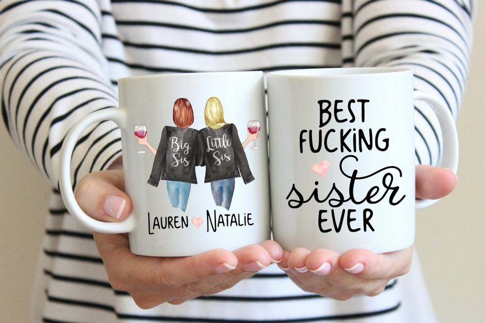 Sister Coffee Mug Funny Sister Mug Gift For Sisters New Baby Cute Coffee Mug