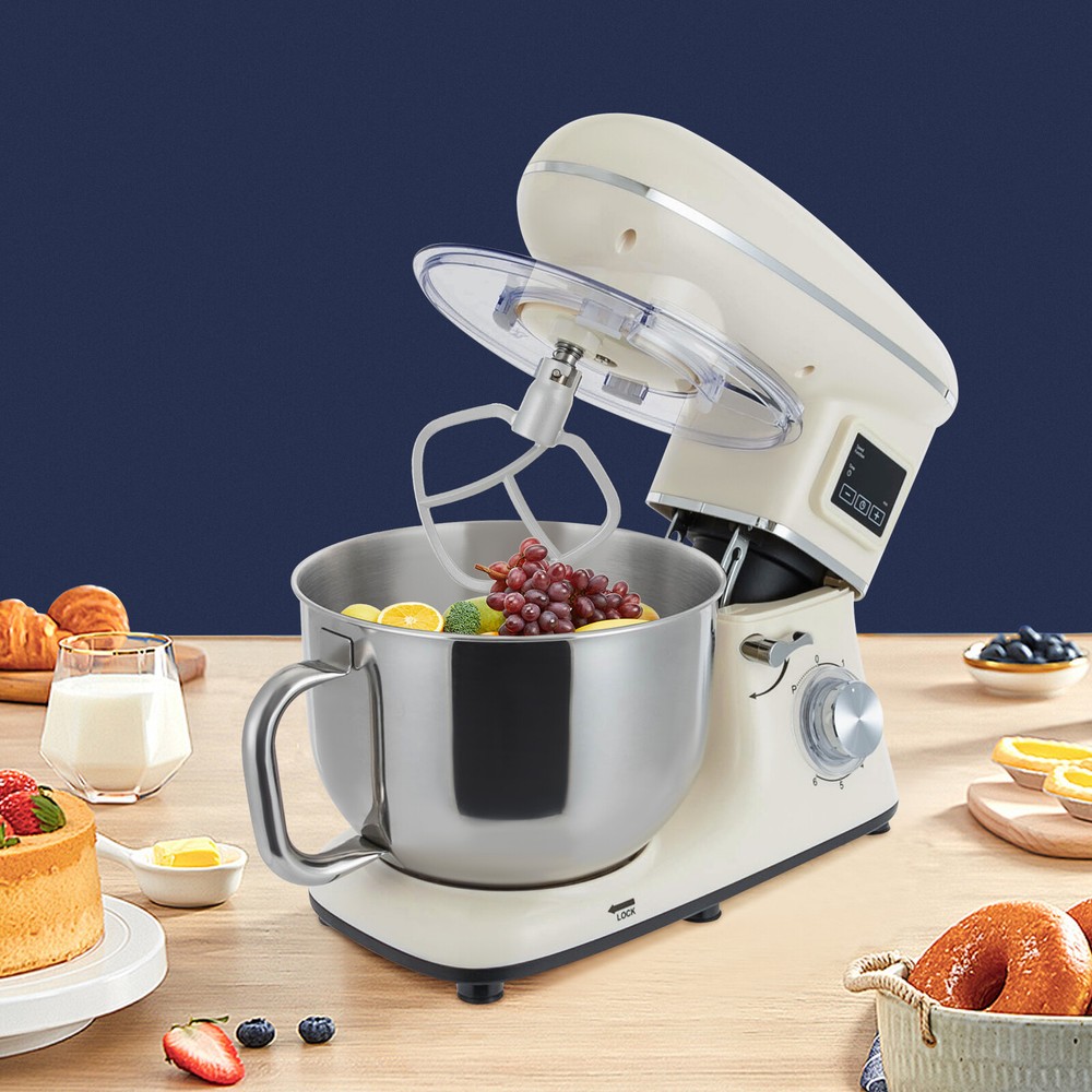 6.5QT 1350W 6-Speed Electric Stand Mixer with LCD Display and Bowl