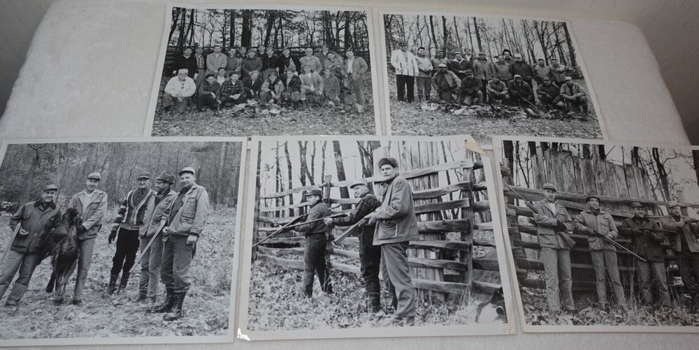 Men Hunters Rifles Group Club Vintage Original Photo Lot - 5 Pictures