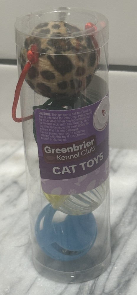 Kitty Fun Balls - Assorted Colors (4 Pack) Textures. Interactive Design Fabric