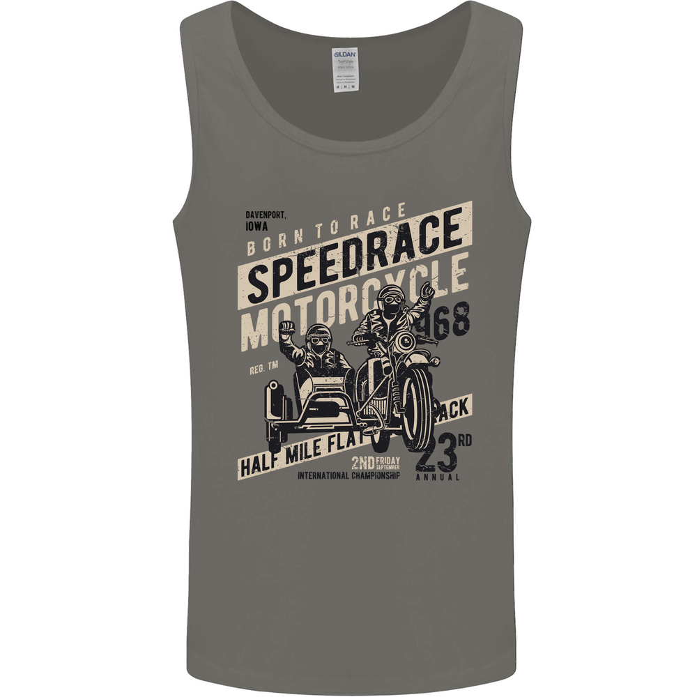 Speedrace Motorcycle Side Car Motorbike Mens Vest Tank Top