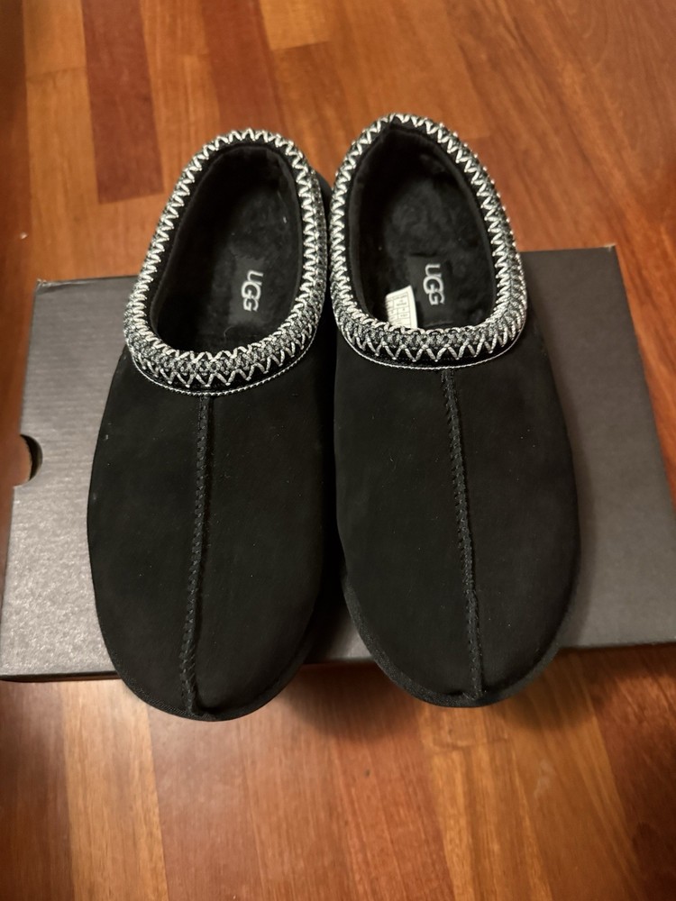 UGG Tasman Slip-On Black Suede Slippers size 9