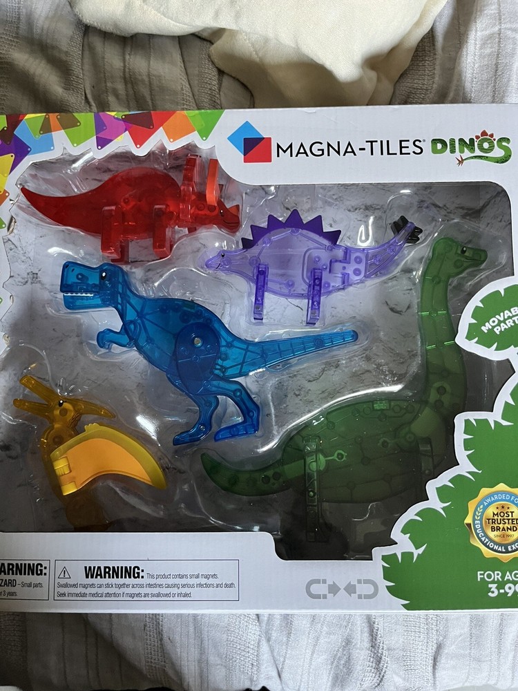 MAGNA-TILES Dinos Magnetic Construction Toy Set Dinosaurs NEW/SEALED