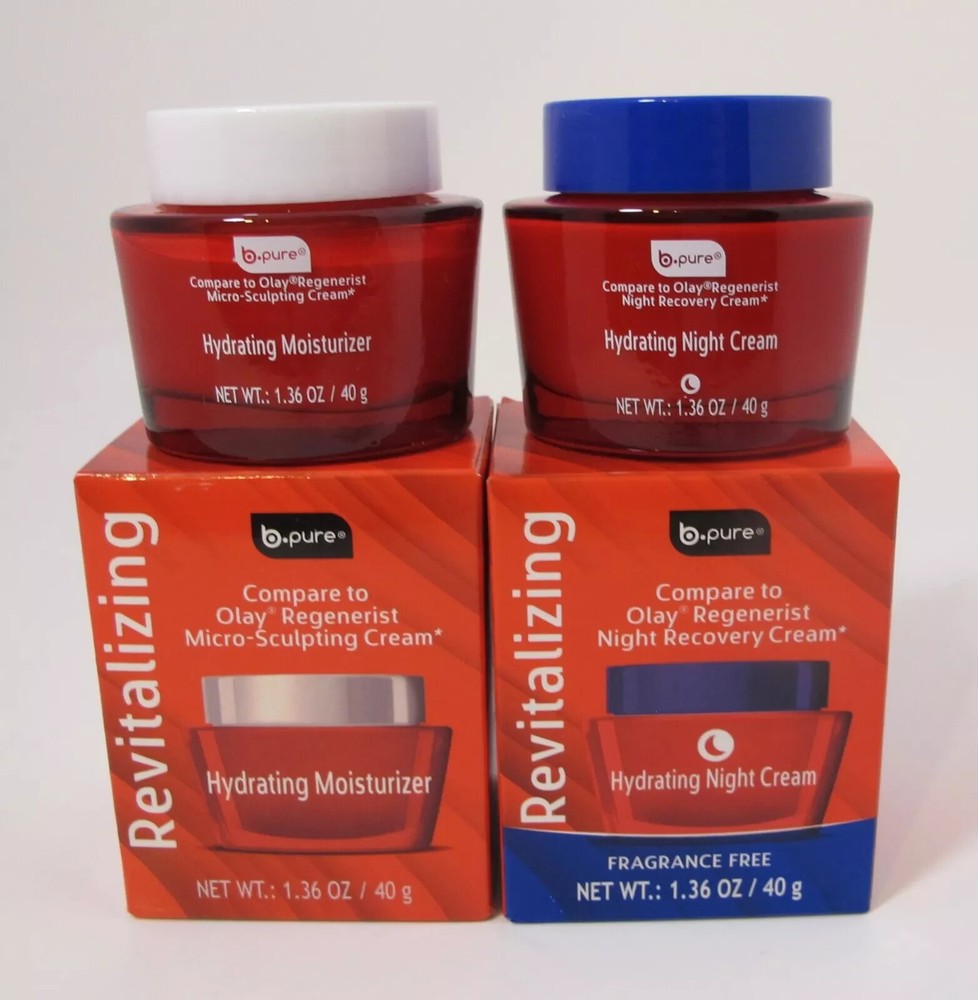 new b.pure Revitalizing Night day hydrating Moisturizer cream set 2