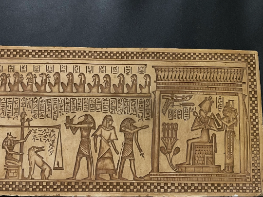 wall relief of the Judgment day with ANUBIS (God of the Dead)