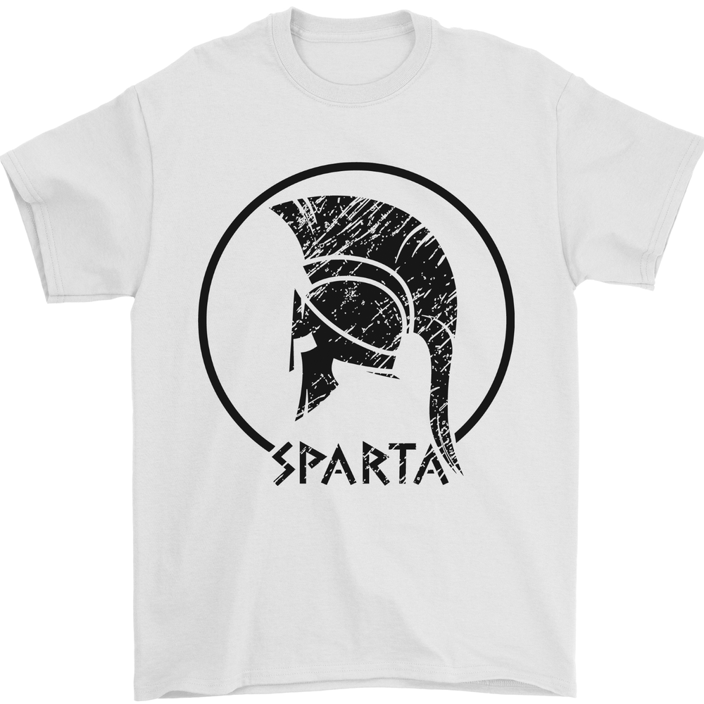 Bodybuilding Sparta Casco Entrenamiento Gimnasio Hombre Camiseta 100% Algodón