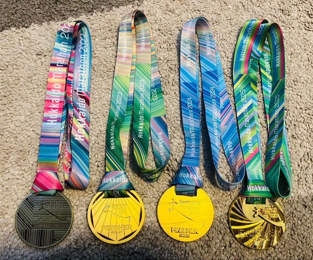 Hokkaido Marathon Finisher Commemorative Medal Set 2022-2025