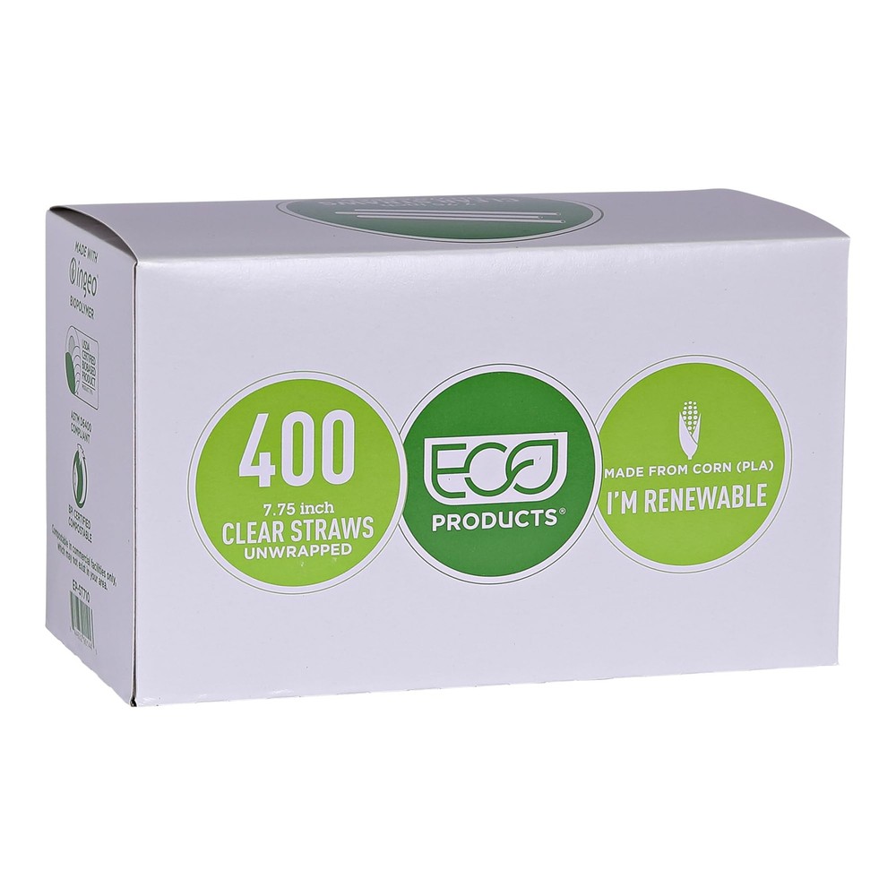 Eco-Friendly Disposable Plastic Straws 7.75 Inch 6mm Diameter