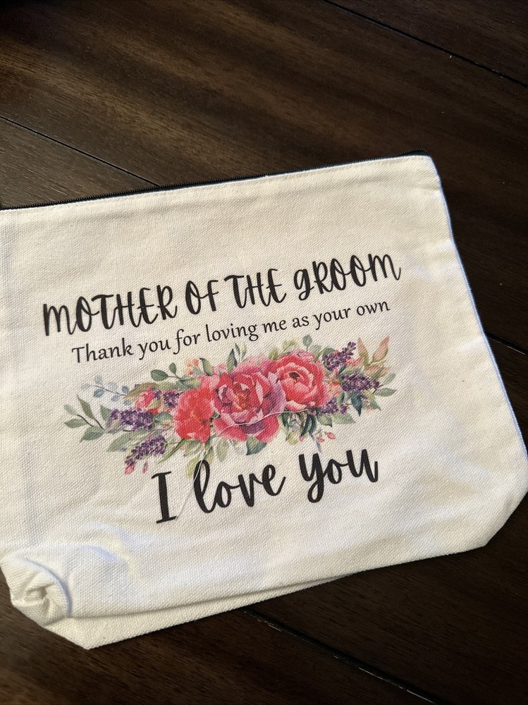 Cosmetic Bag Makeup Mother Of The Groom Thank You For Loving Me As Your Own