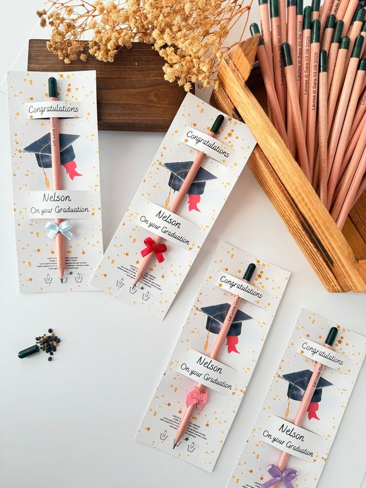 20pcs Graduation Seed Pencil Favors: Class of 2025 Eco-Friendly Gift for guest