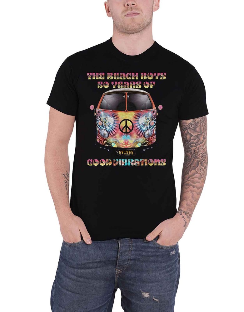 The Beach Boys 50 Years of Good Vibes Tour Official Mens Black T-Shirt-image