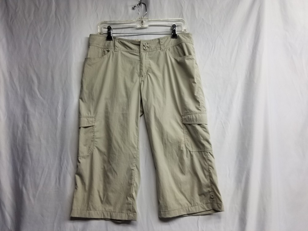 PATAGONIA Khaki Organic cotton capri cropped pants cargo hiking 6  Women's