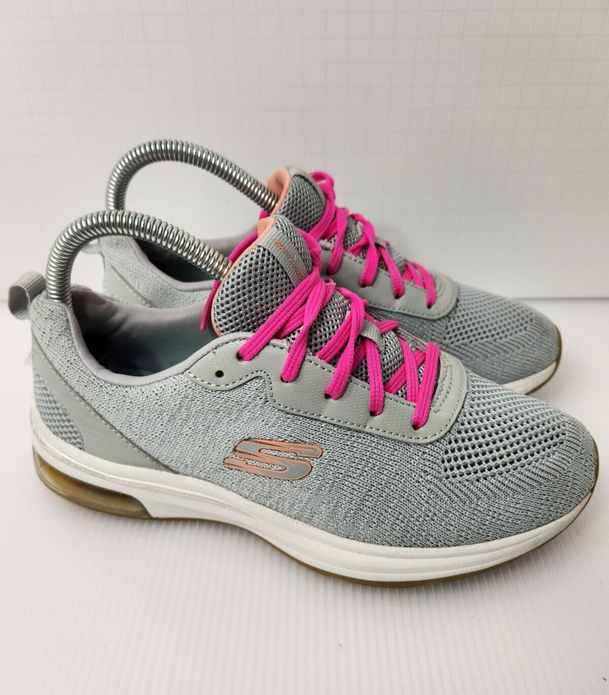Skechers Sneakers Womens 6.5 Gray Memory Foam Low Top Running Shoes