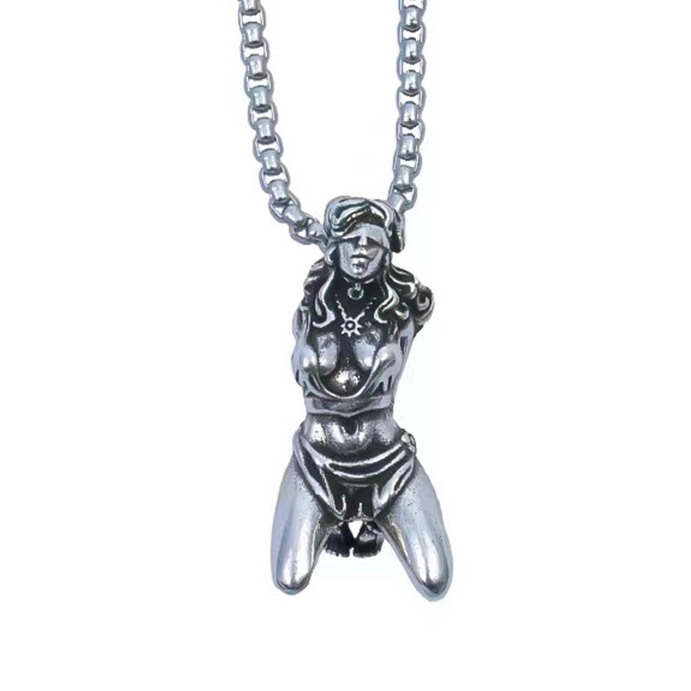 Suffering Goddess Amulet Pendant Necklace, Symbol Of Strength And Resilience