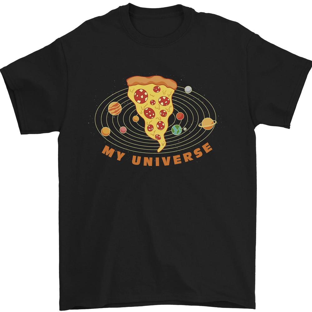 My Pizza Universe Funny Food Diet Mens T-Shirt 100% Cotton