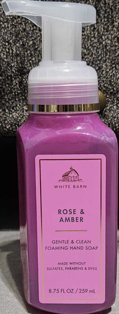 Rose & Amber Luxury Foaming Hand Soap - White Barn BBW Limited Edition 2024