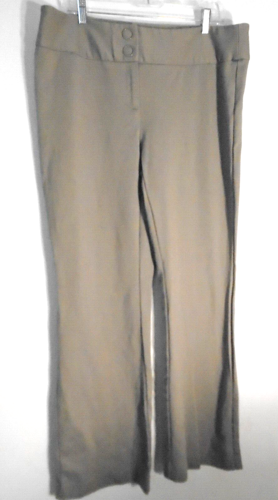 Alfani Career Work Casual Dress Pant Trouser Modern Flat Front Tan 16 Stretch