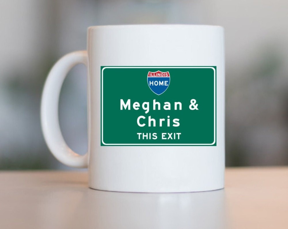 Custom Illinois Couples Gift Mug Illinois Home Gift Custom Couples Gift Mug