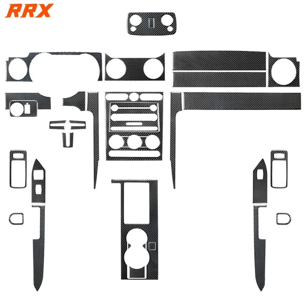 36Pcs Real Carbon Fiber Kits Full Interior Trim Cover For Ford Mustang 2005-2009