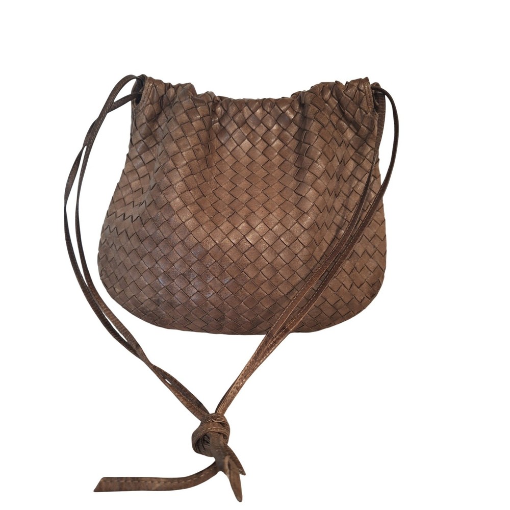 Bottega Veneta Italy Brown Leather Casual Shoulder Bag