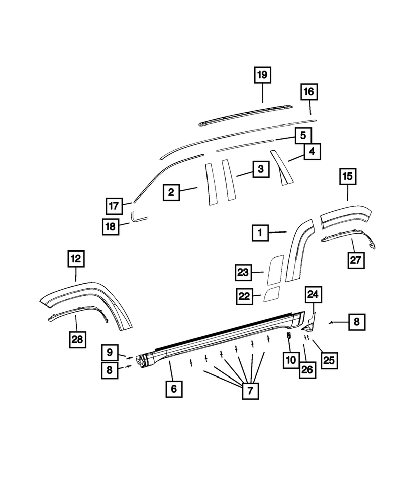 Genuine Mopar Wheel Flare Extension Left 1XA31RXFAC