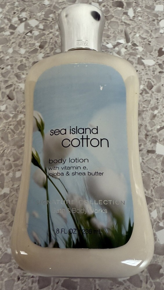 Bath And Body Works•SEA ISLAND COTTON•Original•Body Lotion•8 fl oz•New•RARE