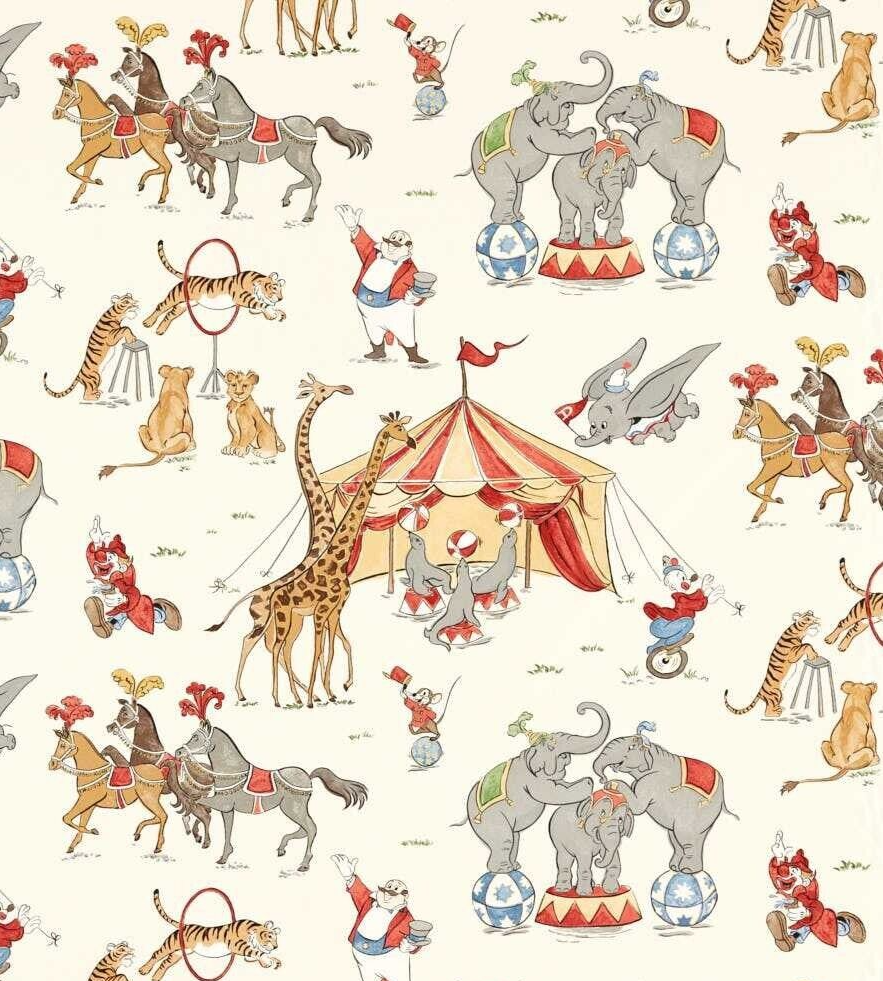 DISNEY HOME SANDERSON X CURTAIN FABRIC Dumbo 3.5 METRES PEANUT BUTTER & JELLY