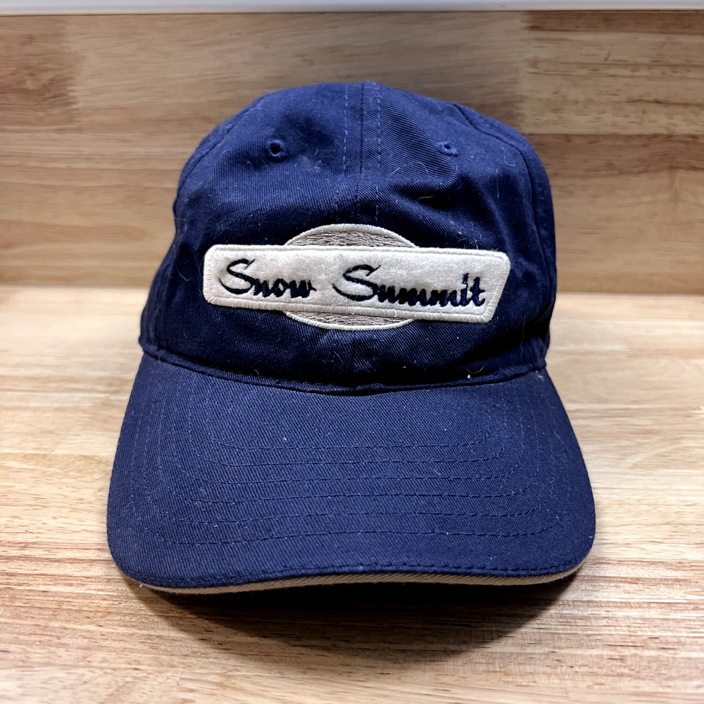 Snow Summit Hat Cap Baseball Blue Strap Back Adjustable Embroidered Legendary