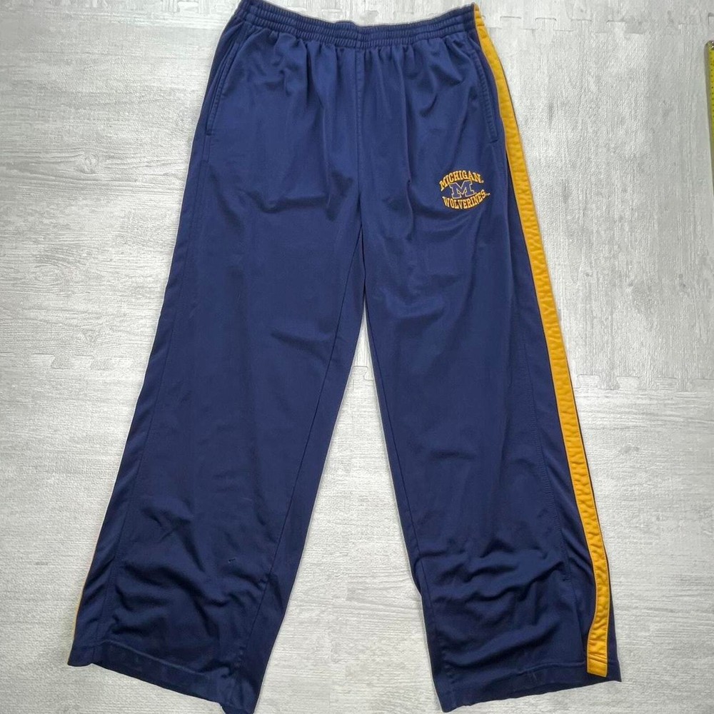 Vintage 90s Michigan Wolverines Sweatpants Size: XL Blue Yellow NCAA College