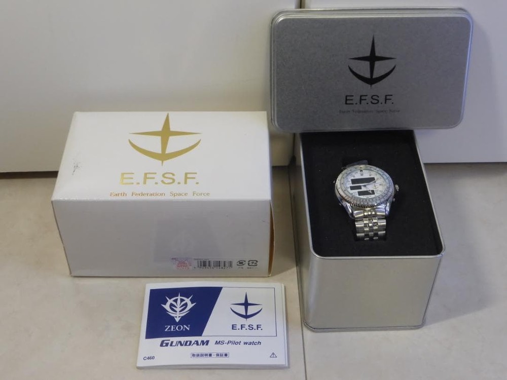 Citizen Gundam MS Pilot Watch E.F.S.F. Digital Analog 10ATM Steel