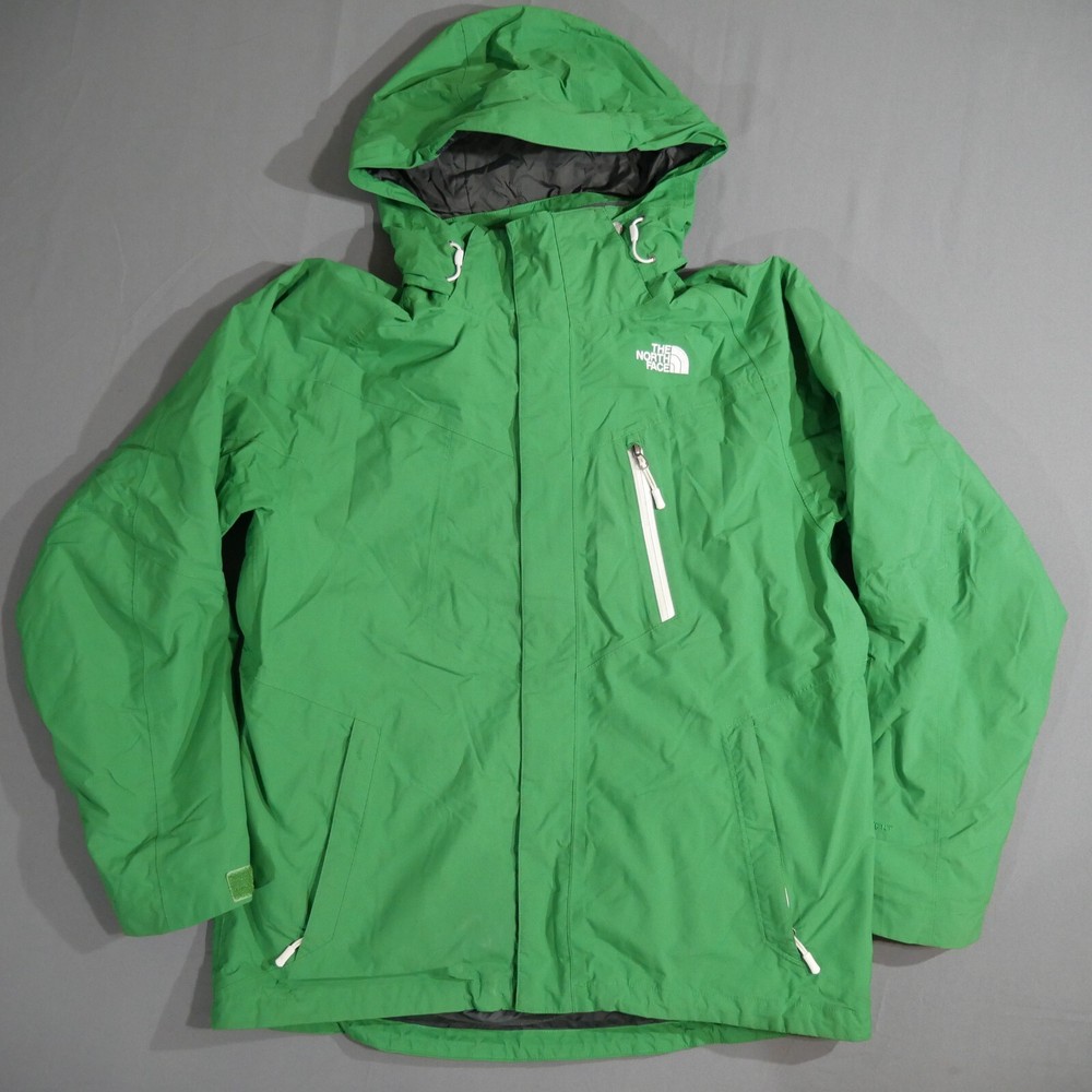 The North Face Hyvent Coat Mens Med Green 2 in 1 Puffer Liner Ski Snowboard Coat