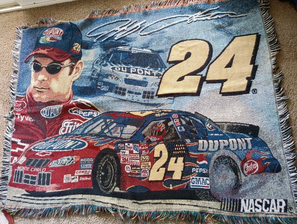 NASCAR Jeff Gordon #24 Racing Throw Blanket Tapestry 56x44
