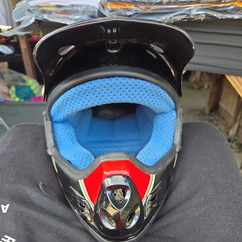 Cyber Dirt Bike Helmet  Preowned Small Pro Gear Red,black,gray Design